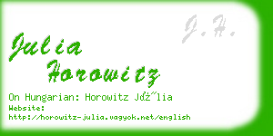 julia horowitz business card